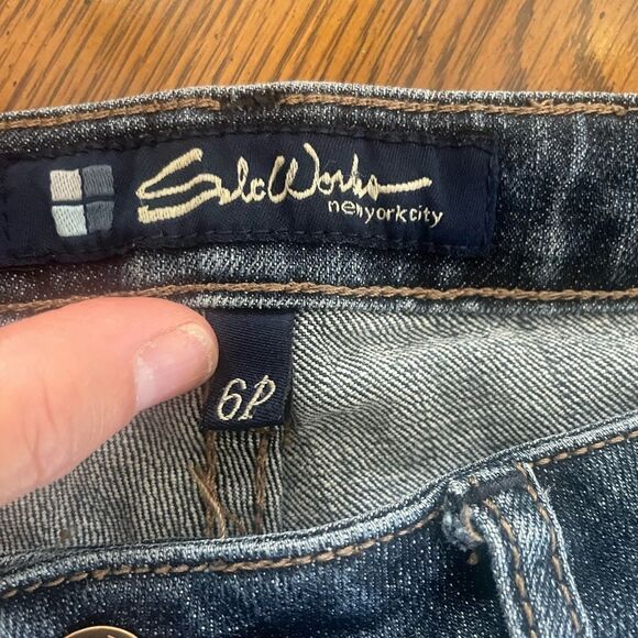 Salt Work Blue Denim Jeans Size 6P - Picture 6 of 7